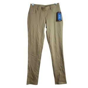 Nautica School Uniform Jeggings Khaki SZ 16 Pants Flat Front Pull On Pockets NWT